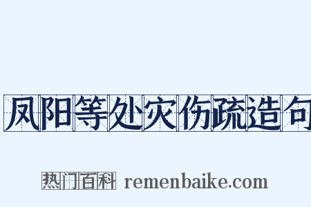 凤阳等处灾伤疏造句是什么意思的图片